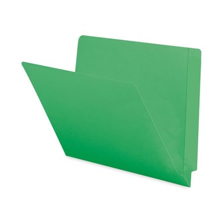 Smead Smead, REINFORCED END TAB COLORED FOLDERS, STRAIGHT TAB, LETTER SIZE, GREEN, 100PK 25110